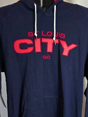 Mitchell & Ness St Louis City Legendary Slub LS Hoodie – Navy – Large – NWT